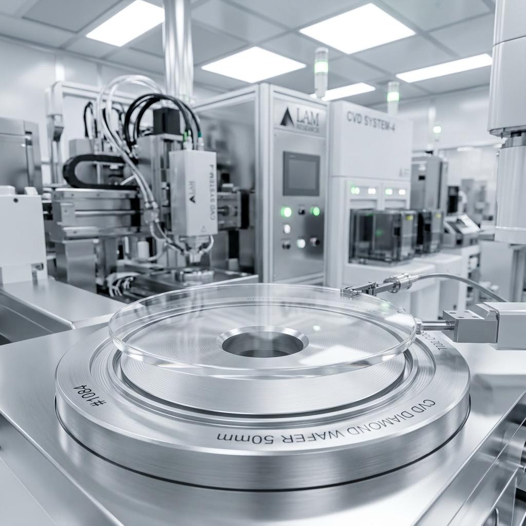 Ultra-precise CVD diamond wafer in cleanroom